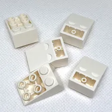 LEGO Parts - White Slope, Inverted 33 3 x 2 - No 3747b - QTY 5