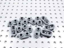 LEGO Lot of 12 Dark Bluish Gray 1x2 Rounded Corner Plates w/ Open Studs BE
