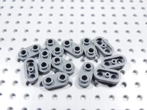 LEGO Lot of 12 Dark Bluish Gray 1x2 Rounded Corner Plates w/ Open Studs BE