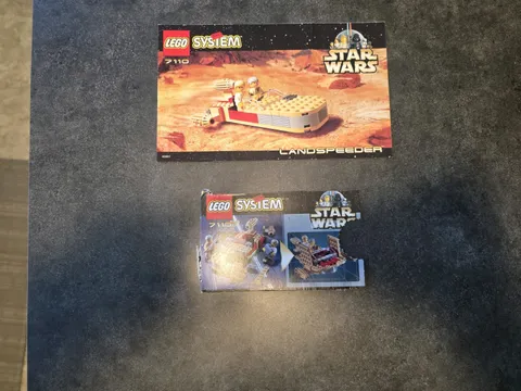 Vintage LEGO Star Wars 7110 Landspeeder Instructions Only + BONUS Box Art