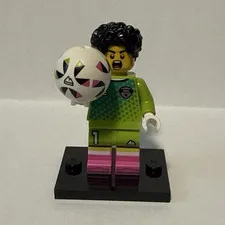 LEGO Minifigures Soccer Player Minifigure w/ Ball & Black Display Base