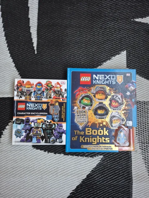Two LEGO Nexo Knights Books with Unopened Minifigures