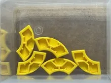 LEGO Parts - Yellow Tile, Round Corner 2 x 2 Macaroni - No 27925 - QTY 5