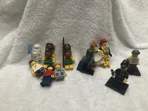 LEGO Minifigure Lot Tennis Girl Yeti Series 11 island Warrior + Constable + More