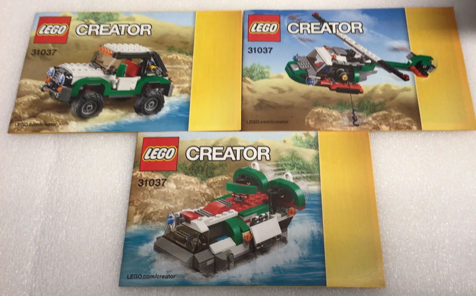 LEGO Creator Jeep Boat Helicopter 31037 Instruction Manual Book Directions Only