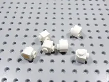 LEGO Lot of 6 White 1x1x2/3 Half Round Bricks BB