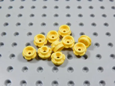LEGO Lot of 10 Yellow 1x1 Flowers Pants Minifig BI