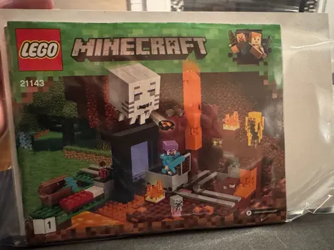 LEGO Minecraft The Nether Portal 21143 Instruction Manual ONLY Retired TWO BOOKS