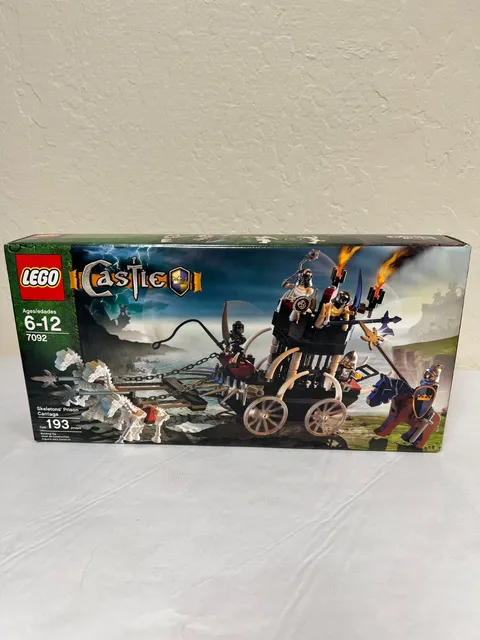 Lego Skeletons' Prison Carriage 7092 Castle Fantasy Era 100% Complete Knight Set