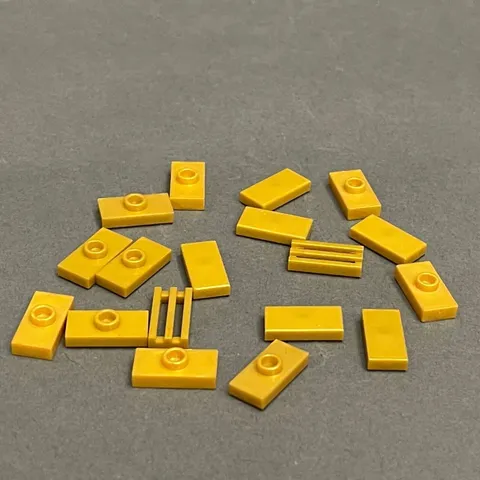 Lego 2412 30244 3069 15573 Gold Replacement Parts Pieces Lot of 18