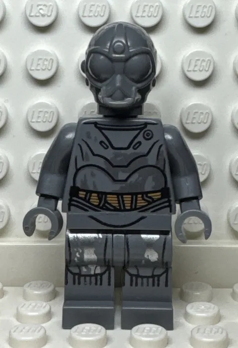 Lego Star Wars RA-7 Protocol Droid (Dk Bluish Gray) Minifigure sw0573 From 75051