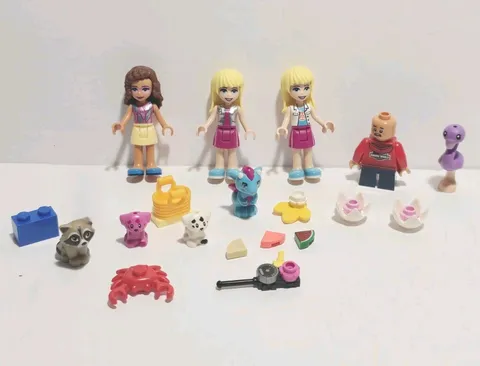 Lego Mini Friends Dolls Pets Animals w/3 Wigs Hair Toy Accessories Mixed Lot 19
