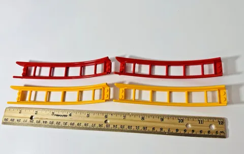 LEGO Roller Coaster Track Ramp Lot Bright Light Orange & Red