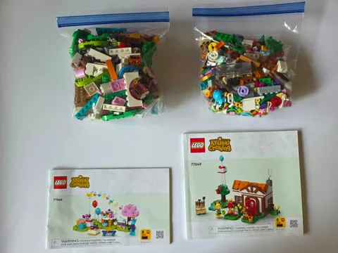 LEGO Animal Crossing 77044 & 77049 99% Complete Sets, Mixed Together, w/ Manual