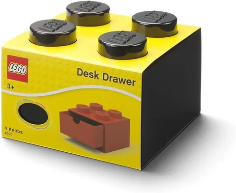 LEGO Storage Products: 40201733 4-Stud Desk Drawer Black NEW