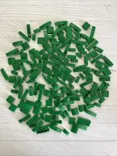 LEGO LOT GREEN 177 PCS 1X4 1X2 2X2 BRICK SLOPE CURVE VARIETY BUILDING PIECES