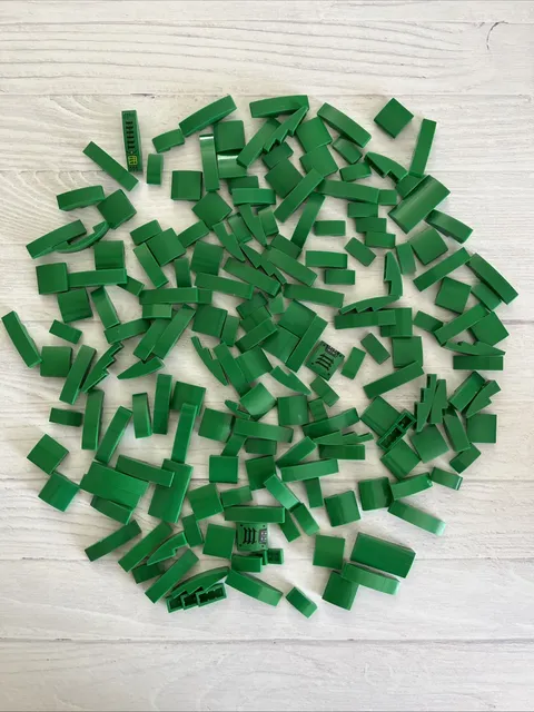 LEGO LOT GREEN 177 PCS 1X4 1X2 2X2 BRICK SLOPE CURVE VARIETY BUILDING PIECES