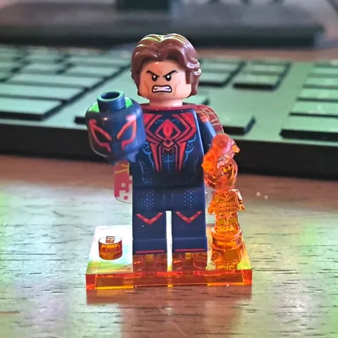 LEGO Miles Morales Spider-Man Minifigure Trans-Orange Pieces Marvel 76226