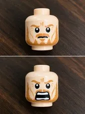 LEGO 2012 Lord of the Rings Minifigure Head Beard Eomer 3626cpb0725 For Set 9471