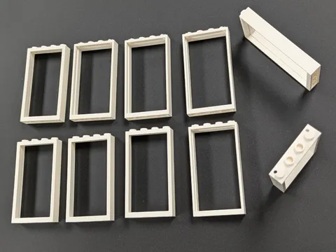 Lego x10 New White Door, Frame 1 x 4 x 6 2 Holes Top Bottom # 60596