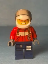 LEGO City Fire Minifig cty0278 - Male Pilot - Scratches/No Cracks