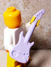 New LEGO Electric Guitar Purple lavender Instrument Unique Wammy Bar Handles