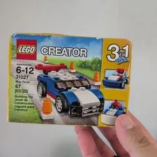 LEGO Creator 31027 Blue Racer 3in1 Car 67pcs Building Toy Retired Set Complete