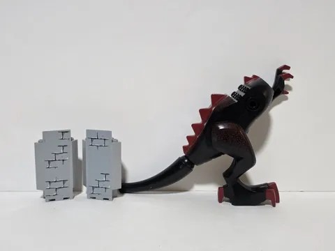 LEGO Black & Red Dragon Figure From 7094 King's Castle Siege Replacement Pieces 