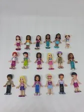 LEGO Friends Black & Brown Minifigures people lot of 18