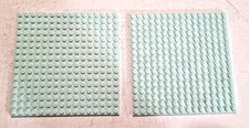 2 LEGO Classic Branded Light Aqua Board Baseplate 5 in 16x16 Stud Plate