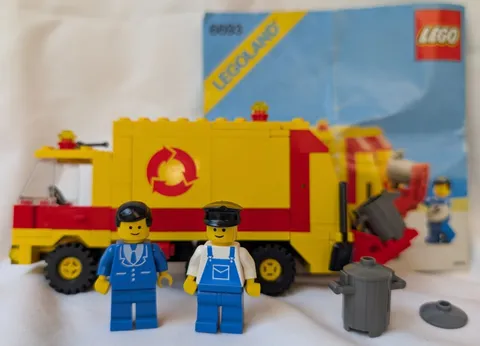 LEGO 6693 Refuse Collection Truck Town Maintenance Recycle Vehicle Rubbish 1987
