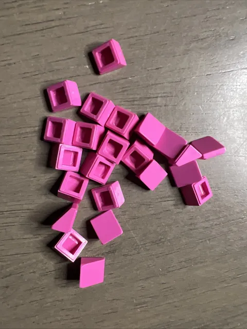 LEGO 54200 Dark Pink Slope 30 1 x 1 x 2/3 Cheese Wedge 23 Pieces