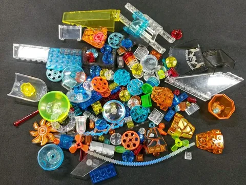 Lego Clear Mixed Transparent Bulk Lot Space Car Ship Green Orange Blue Red *