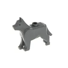 1x LEGO Tier Hund New Dark Gray Wolf Police Harry Potter 4756 48812