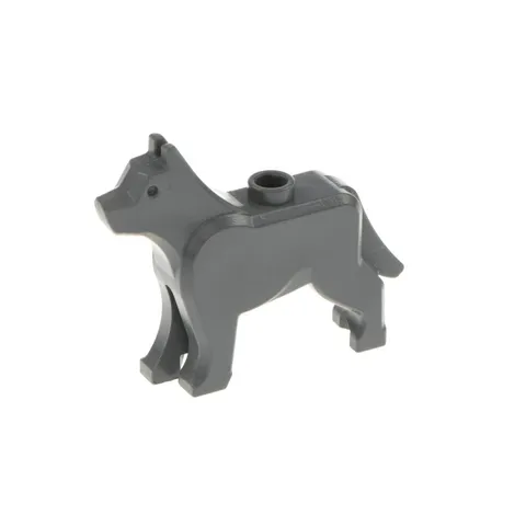 1x LEGO Tier Hund New Dark Gray Wolf Police Harry Potter 4756 48812