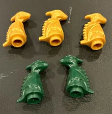 LEGO Animal Parts Bulk Lot of 5 Gold & Green Plastic Pieces Ages 4+ Animals