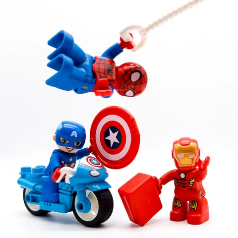 LEGO DUPLO Marvel Super Heroes Figures Bundle Spider-Man Iron Man Captain America