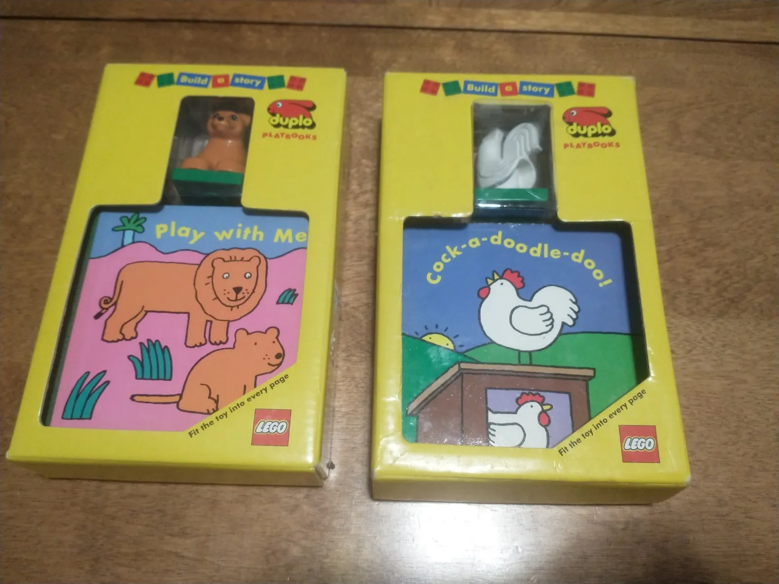 2x Lego Duplo Playbooks Build A Story - Play with Me + Cock-A-Doodle-Doo