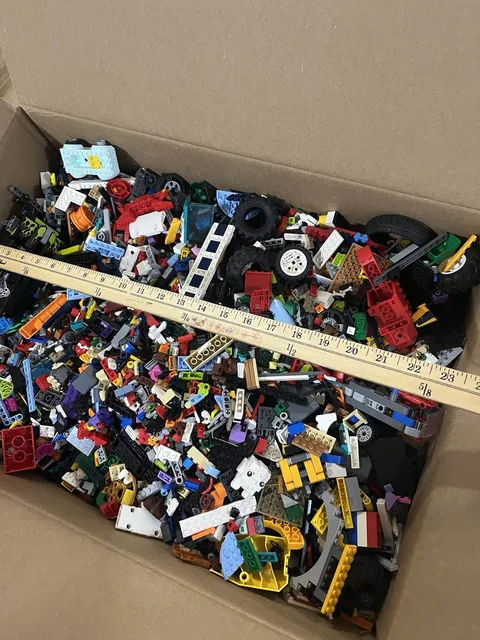Bulk LEGO Lot ~20lb Box of Bricks, Parts, Pieces, Tires Accessories - READ