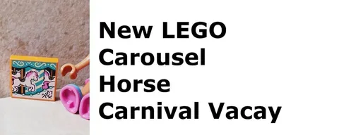 New LEGO Pony Carousel Horse Carnival VACAY Fiesta Horse Flowing Mane Dance
