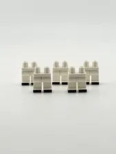 Lego White Minifig Legs / Hips with Black Shoes Dual Molded Star Wars Castle X 5