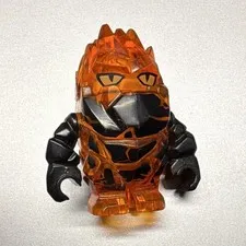 LEGO Orange Translucent Rock/Magma Monster Minifigure w/ Black Arms