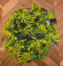 About 1 Half Pound Green Lego Bionicle Parts Lot (7.7 Oz) - Great Condition