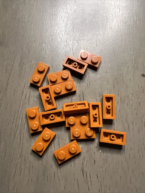 LEGO 3023 Dark Orange Plate 1x2 - 16 Pieces