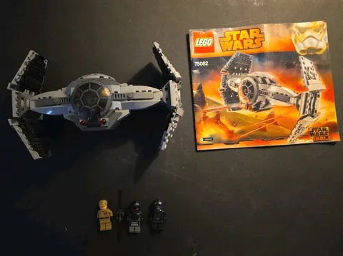 LEGO Star Wars 75082 TIE Advanced Prototype Complete Set Manual & 3 Minifigs