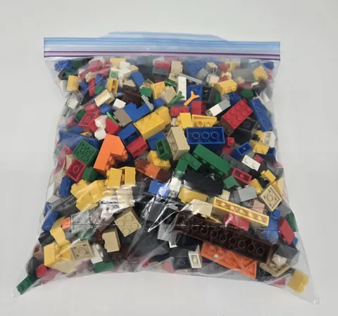 Lego Bulk Lot Mixed Blocks Gallon Bag 2.5 Ibs Different Color & Sizes