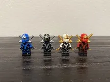 LEGO NINJAGO Final Battle  Ninja Mini Figure Lot - Jay, Cole, Zane, Kai