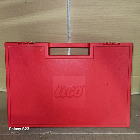 Vintage 1985 Red Lego Building Block Carry Storage Case Rare Made In Denmark