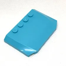 LEGO Parts - Medium Azure 4x6x2/3 Triple Curved Auto Hood  - No 52031 - QTY 1
