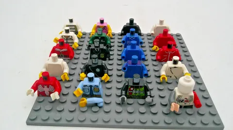LEGO Lot of 19 Minifigure Minifig Torsos *Some Missing Hands, Two Arms Off*